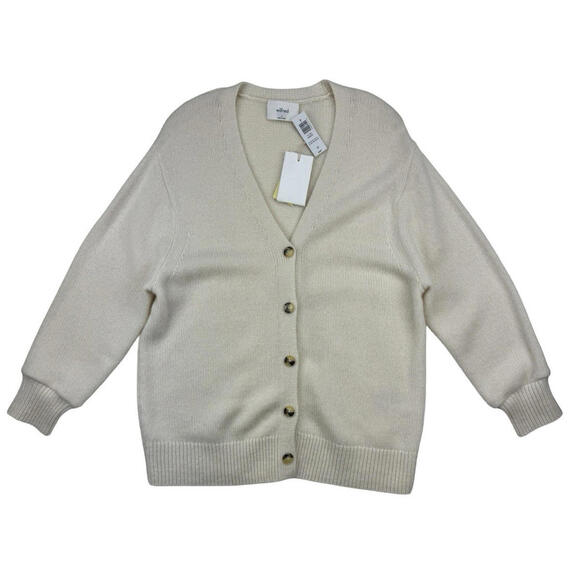 Wilfred Sweaters - Aritzia Wilfred Parco Knit Pure Cashmere Cardigan Sweater Whisper White Size S
